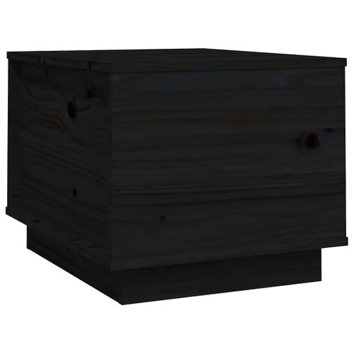 Table Basse Noir 40x50x35 Cm Bois Massif De Pin