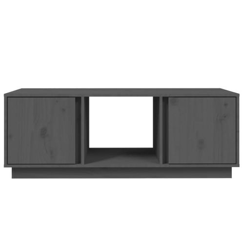Table Basse Gris 110x50x40 Cm Bois Massif De Pin