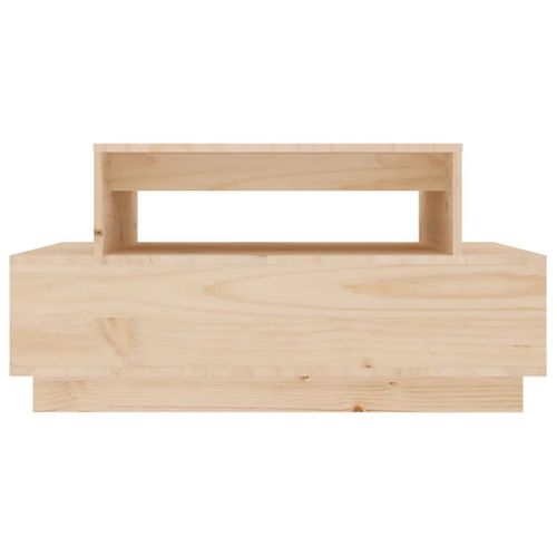 Table Basse 80x55x40,5 Cm Bois Massif De Pin