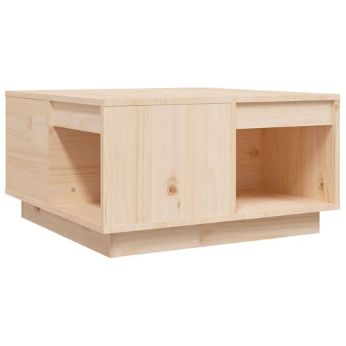 Table Basse 60x61x32,5 Cm Bois Massif De Pin