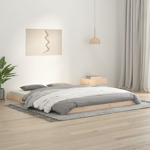Cadre De Lit Sans Matelas 150x200 Cm Bois Massif De Pin