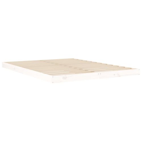 Cadre De Lit Bois Massif Pin Blanc 140x190 Cm