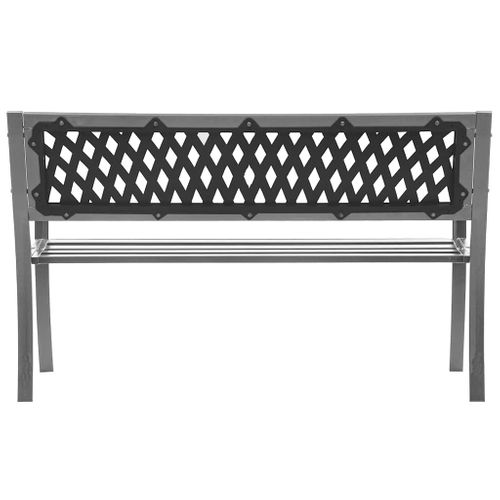 Banc De Jardin Noir 120 Cm Acier
