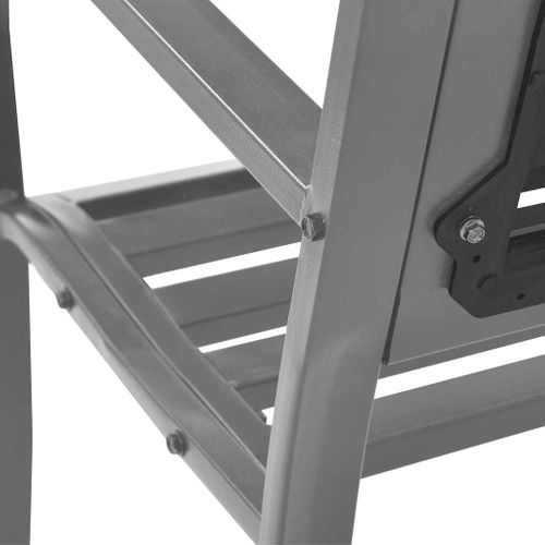 Banc De Jardin Noir 120 Cm Acier