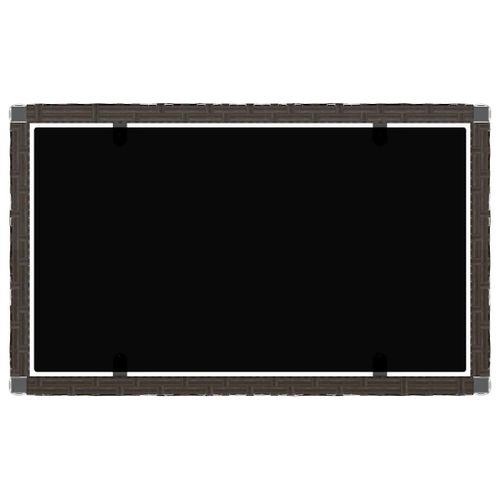 Salon De Jardin 4 Pièces Avec Coussins Marron Résine Tressée