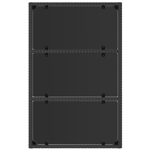 Salon De Jardin 4 Pièces Avec Coussins Noir Résine Tressée