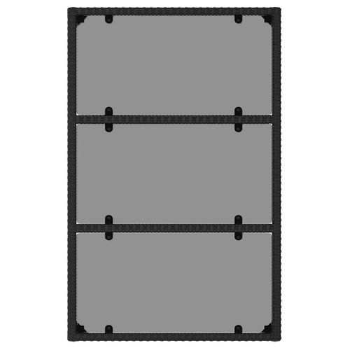 Salon De Jardin 6 Pièces Avec Coussins Noir Résine Tressée