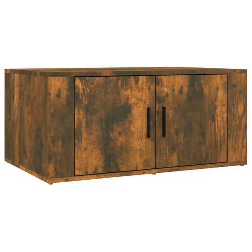 Table Basse Chêne Fumé 80x50x36 Cm Bois Contreplaqué