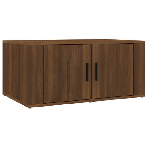 Table Basse Chêne Marron 80x50x36 Cm Bois Contreplaqué