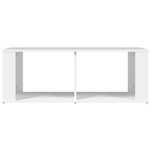 Table Basse Blanc 100x50x36 Cm Bois Contreplaqué