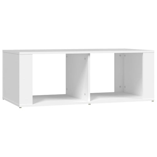 Table Basse Blanc 100x50x36 Cm Bois Contreplaqué