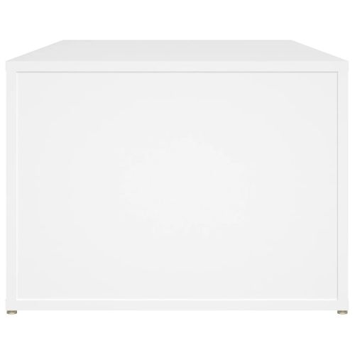 Table Basse Blanc 100x50x36 Cm Bois Contreplaqué
