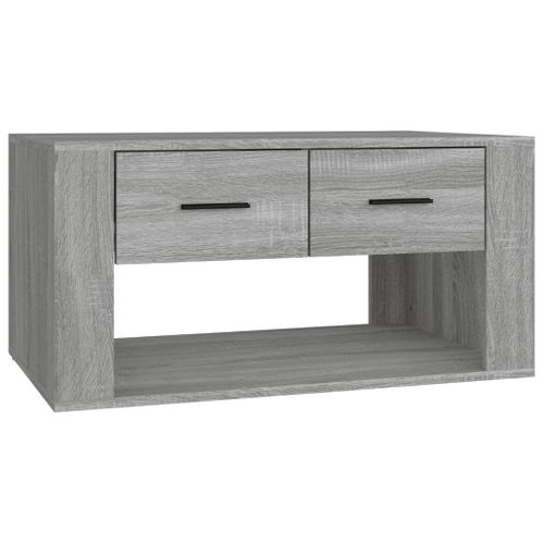 Table Basse Sonoma Gris 80x50x40 Cm Bois Contreplaqué
