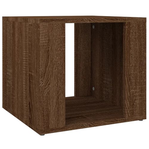 Table De Chevet Chêne Marron 41x40x36 Cm Bois Contreplaqué