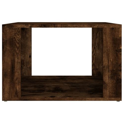 Table De Chevet Chêne Fumé 57x55x36 Cm Bois Contreplaqué