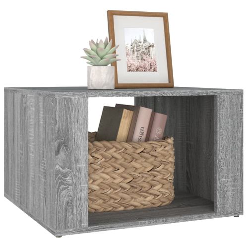 Table De Chevet Sonoma Gris 57x55x36 Cm Bois Contreplaqué