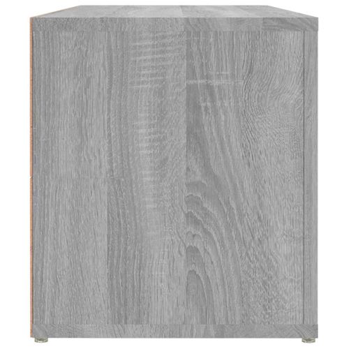 Meuble TV Sonoma Gris 100x31,5x35 Cm Bois Contreplaqué