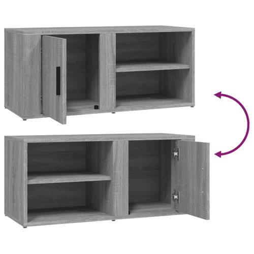 Meubles TV 2 Pièces Sonoma Gris 80x31,5x36 Cm Bois Contreplaqué