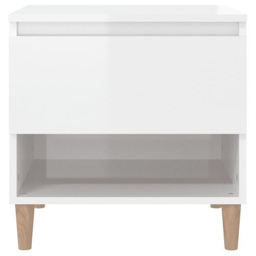 Tables De Chevet 2 Pièces Blanc Brillant 50x46x50 Cm