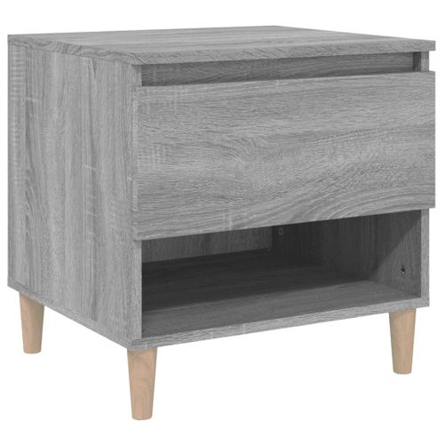 Table De Chevet Sonoma Gris 50x46x50 Cm Bois Contreplaqué