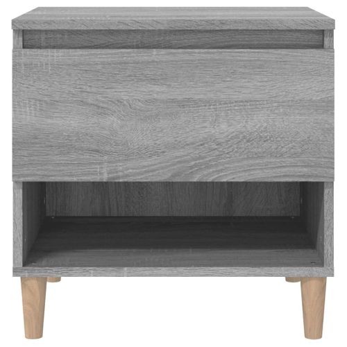 Table De Chevet Sonoma Gris 50x46x50 Cm Bois Contreplaqué
