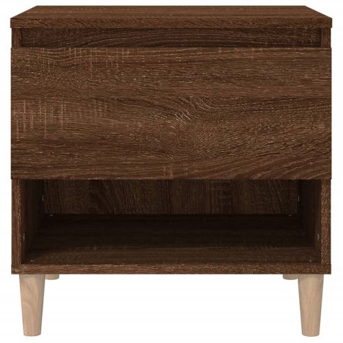 Table De Chevet Chêne Brun 50x46x50 Cm Bois Contreplaqué