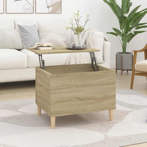 Table Basse Chêne Sonoma 60x44,5x45 Cm Bois Contreplaqué