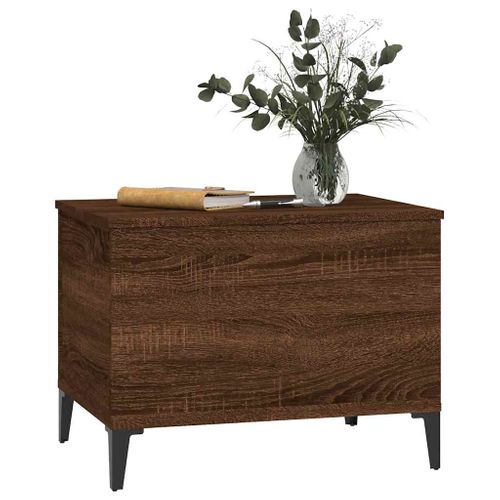Table Basse Chêne Marron 60x44,5x45 Cm Bois Contreplaqué