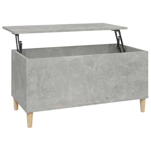 Table Basse Gris Béton 90x44,5x45 Cm Bois Contreplaqué