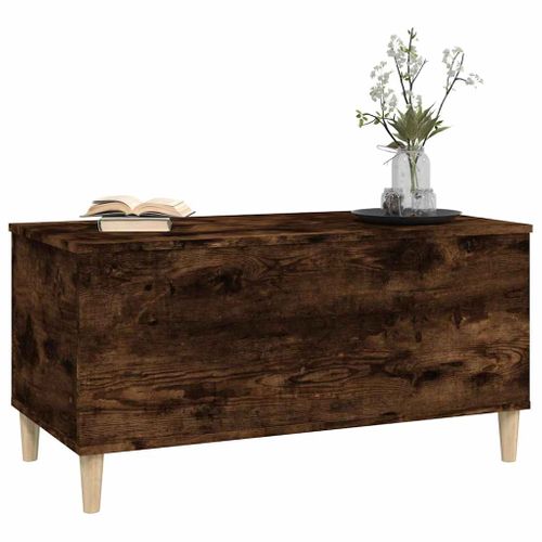Table Basse Chêne Fumé 90x44,5x45 Cm Bois Contreplaqué