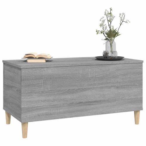 Table Basse Sonoma Gris 90x44,5x45 Cm Bois Contreplaqué