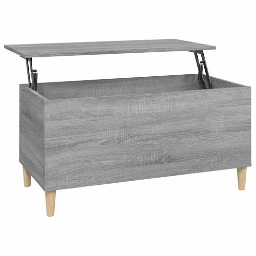 Table Basse Sonoma Gris 90x44,5x45 Cm Bois Contreplaqué