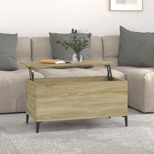 Table Basse Chêne Sonoma 90x44,5x45 Cm Bois Contreplaqué