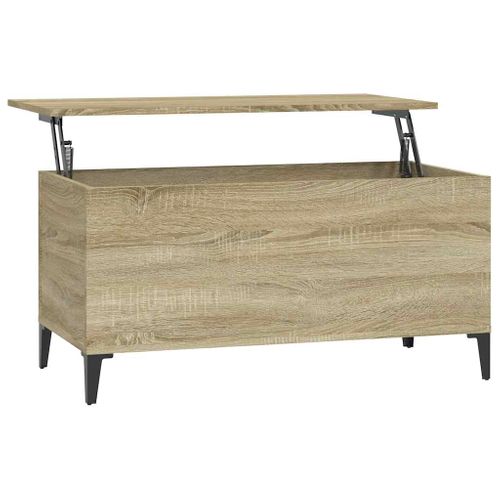 Table Basse Chêne Sonoma 90x44,5x45 Cm Bois Contreplaqué