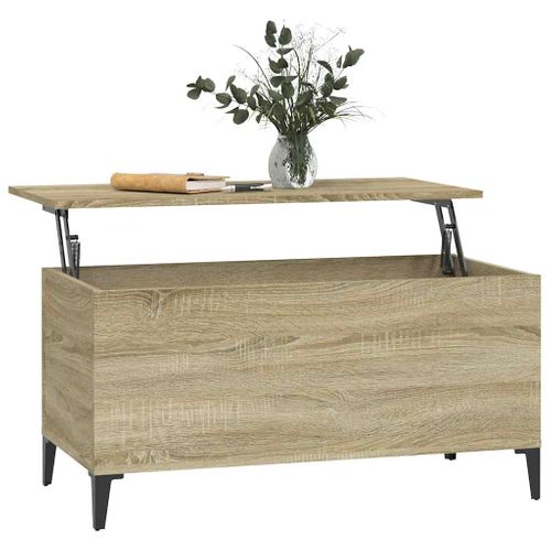 Table Basse Chêne Sonoma 90x44,5x45 Cm Bois Contreplaqué