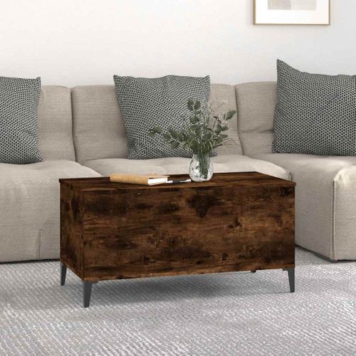 Table Basse Chêne Fumé 90x44,5x45 Cm Bois Contreplaqué