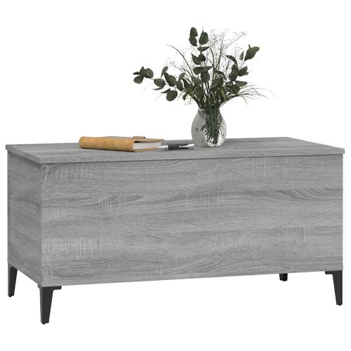 Table Basse Sonoma Gris 90x44,5x45 Cm Bois Contreplaqué