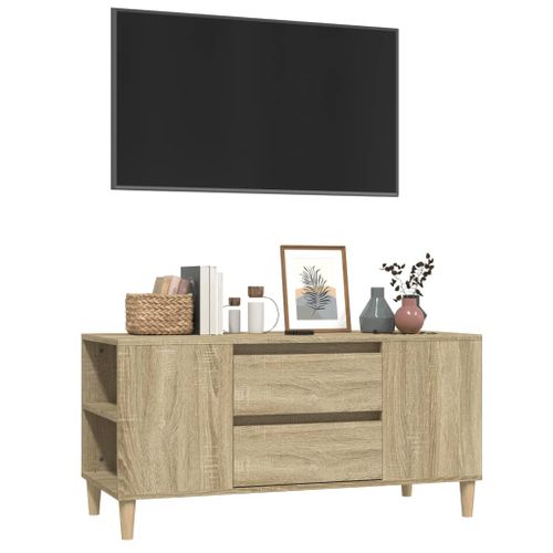 Meuble TV Chêne Sonoma 102x44,5x50 Cm Bois Contreplaqué