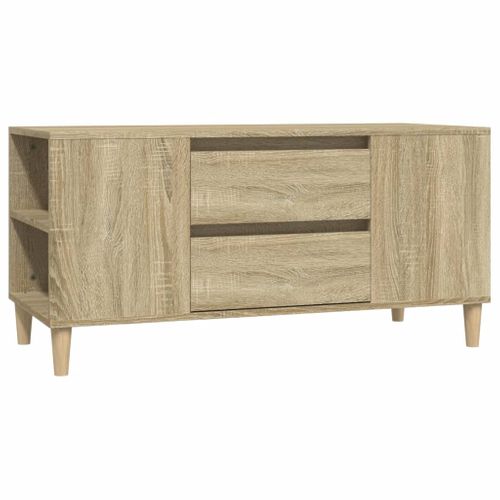Meuble TV Chêne Sonoma 102x44,5x50 Cm Bois Contreplaqué