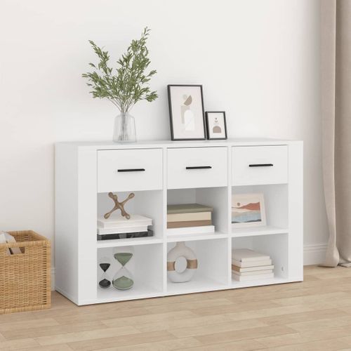 Buffet Blanc 100x30x59,5 Cm Bois Contreplaqué