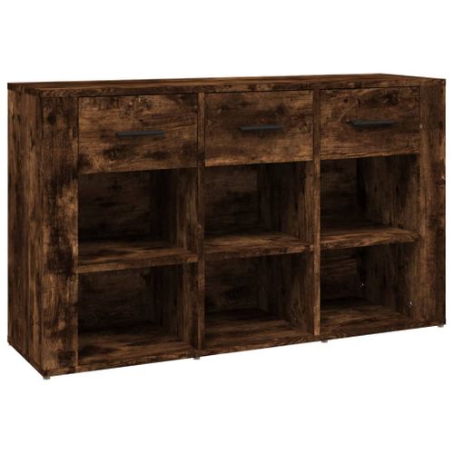 Buffet Chêne Fumé 100x30x59,5 Cm Bois Contreplaqué