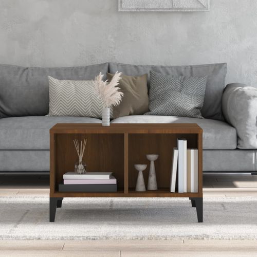 Table Basse Chêne Marron 60x50x36,5 Cm Bois Contreplaqué