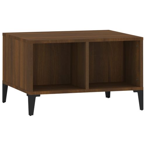Table Basse Chêne Marron 60x50x36,5 Cm Bois Contreplaqué
