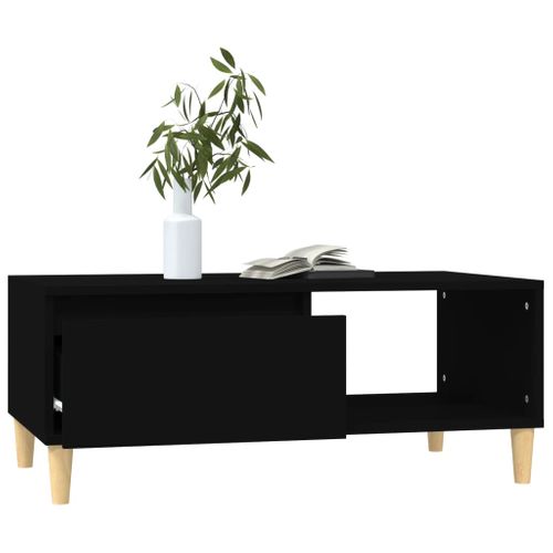Table Basse Noir 90x50x36,5 Cm Bois Contreplaqué
