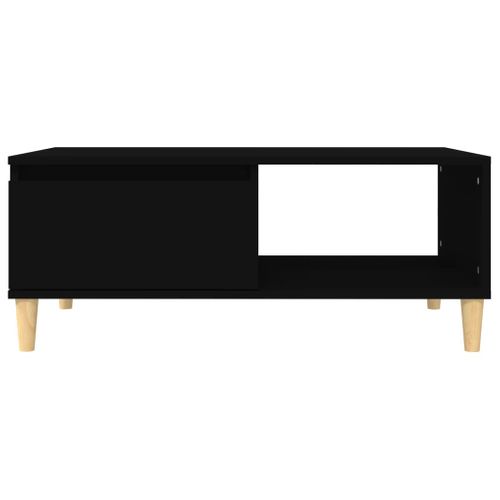 Table Basse Noir 90x50x36,5 Cm Bois Contreplaqué