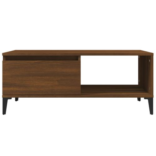 Table Basse Chêne Marron 90x50x36,5 Cm Bois Contreplaqué