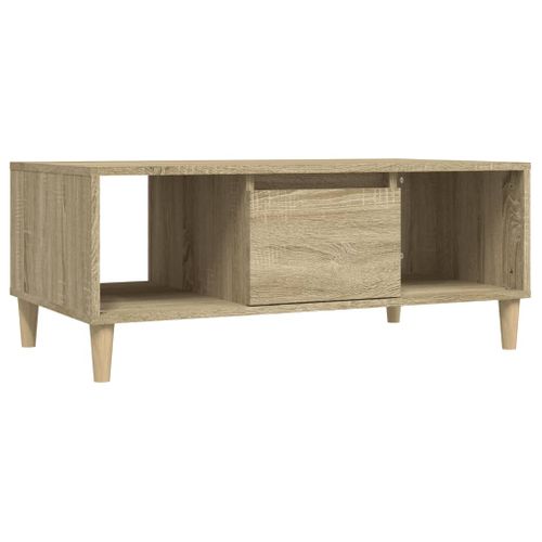 Table Basse Chêne Sonoma 90x50x36,5 Cm Bois Contreplaqué