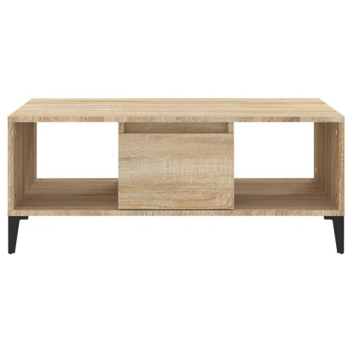 Table Basse Chêne Sonoma 90x50x36,5 Cm Bois Contreplaqué