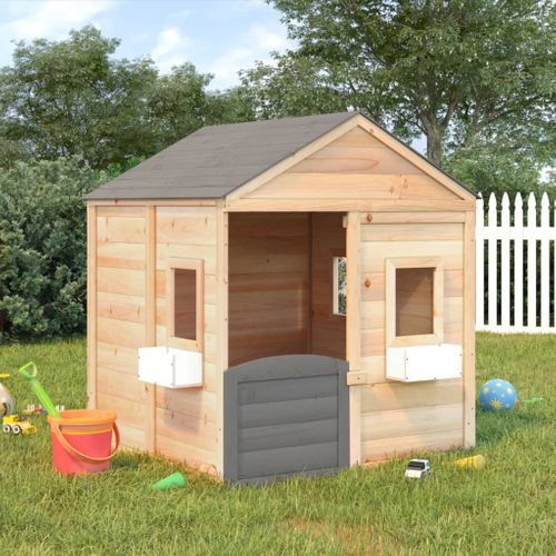 Maison De Jeux Et Porte Verrouillable/fleurs Bois Massif Sapin