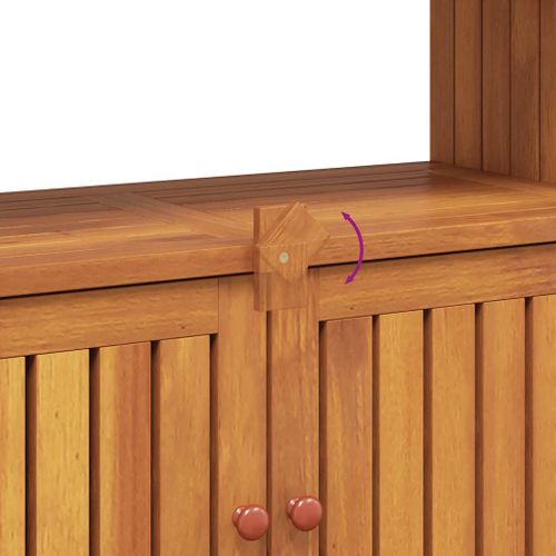 Table Console De Jardin Avec Étagère Et Compartiment 80x35x75 Cm Bois Massif D'acacia Entrée